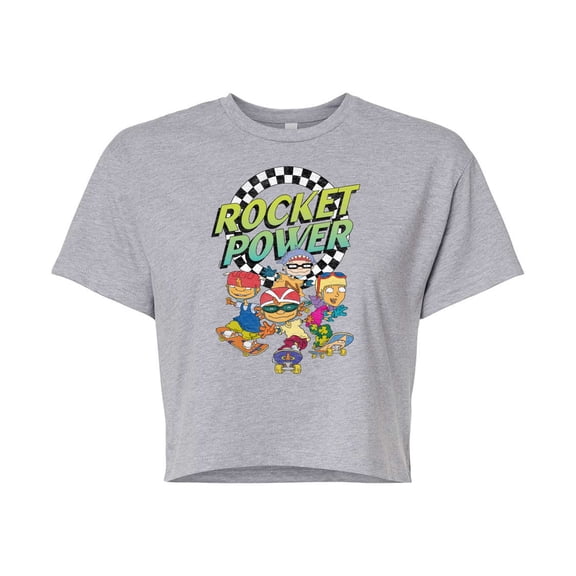 Rocket Power - Finish Line - Juniors Cropped Graphic T-Shirt