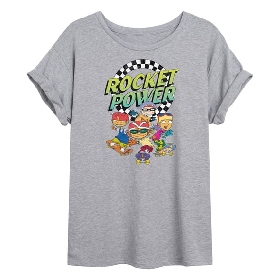 Rocket Power - Finish Line - Juniors Oversized Graphic T-Shirt