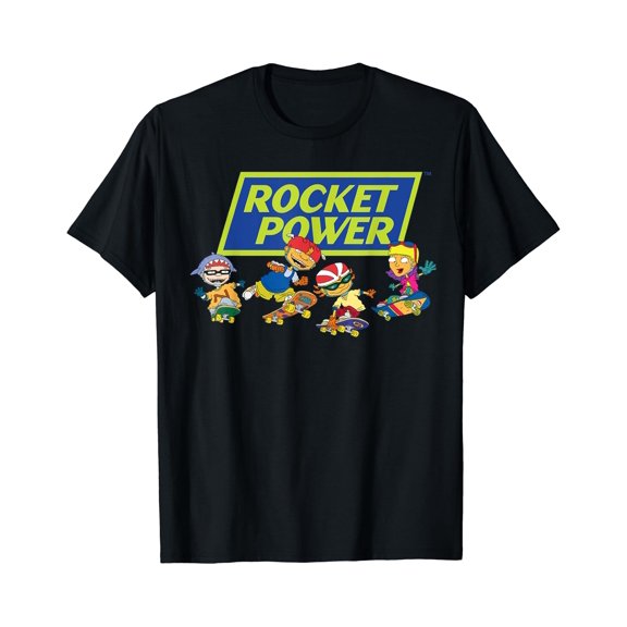 Rocket Power Navy Background Logo T-Shirt, Unisex T-Shirt