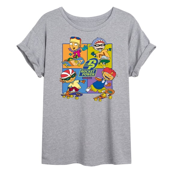 Rocket Power - Skate Life - Juniors Oversized Graphic T-Shirt