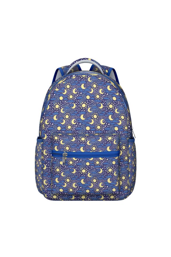Rocket Print Ergonomic Student Backpack - Breathable & Durable for Daily Use