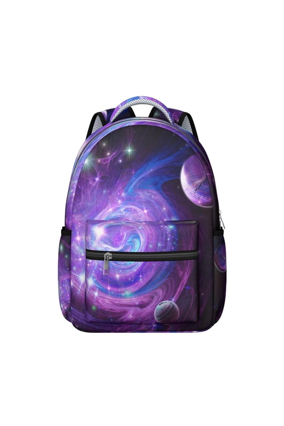 Rocket Print Ergonomic Student Backpack - Breathable & Durable for Daily Use