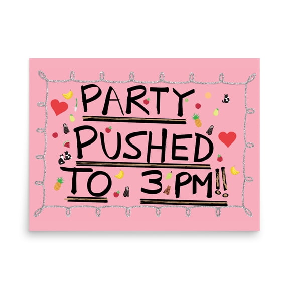 Rocket Prints Dwight Schrute's Party Pushed To 3 PM Office Poster, 36 x 48
