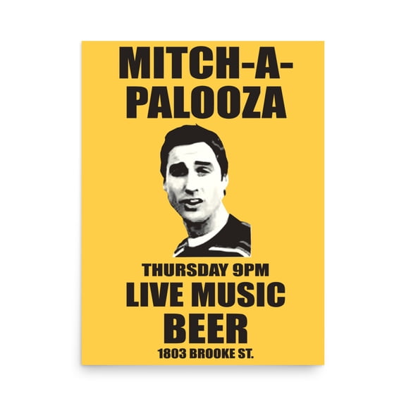 Rocket Prints Mitch A Palooza Old School Poster, 9 x 12