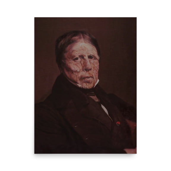 Rocket Prints Old Stone Face Portrait Painting Parks and Recreation Poster, 9 x 12