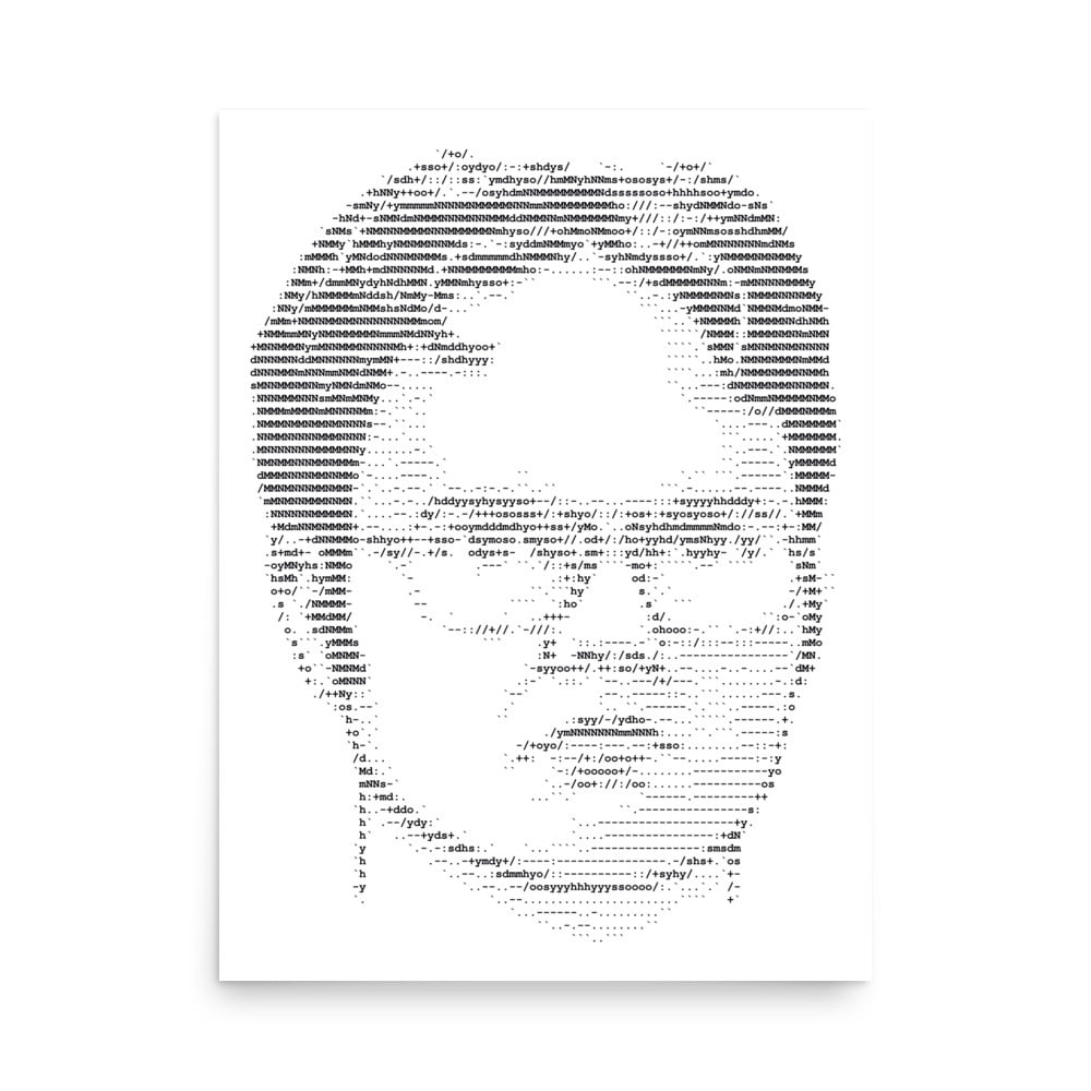 Rocket Prints Pam's Ascii Art Project Dwight Schrute Face Office Poster ...
