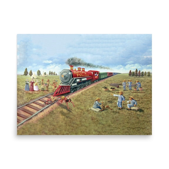 Rocket Prints Spirit Of Pawnee Pawnee City Hall Mural Parks and Recreation Poster, 9 x 12