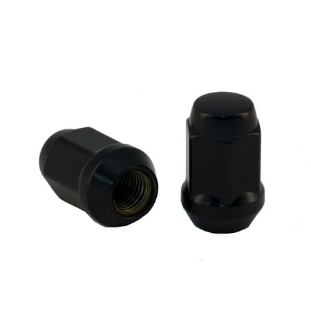 Rocket Racing Wheels C1704B 1/2 Bulge Acorn Lug Nut Black 3/4 Hex