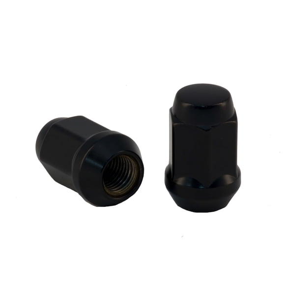 Rocket Racing Wheels C1704B 1/2 Bulge Acorn Lug Nut Black 3/4 Hex
