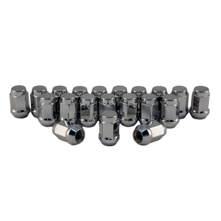 Rocket Racing Wheels C1704H-SET 1/2 Bulge Acorn Lug Nuts Chrome 3/4 Hex Set 20