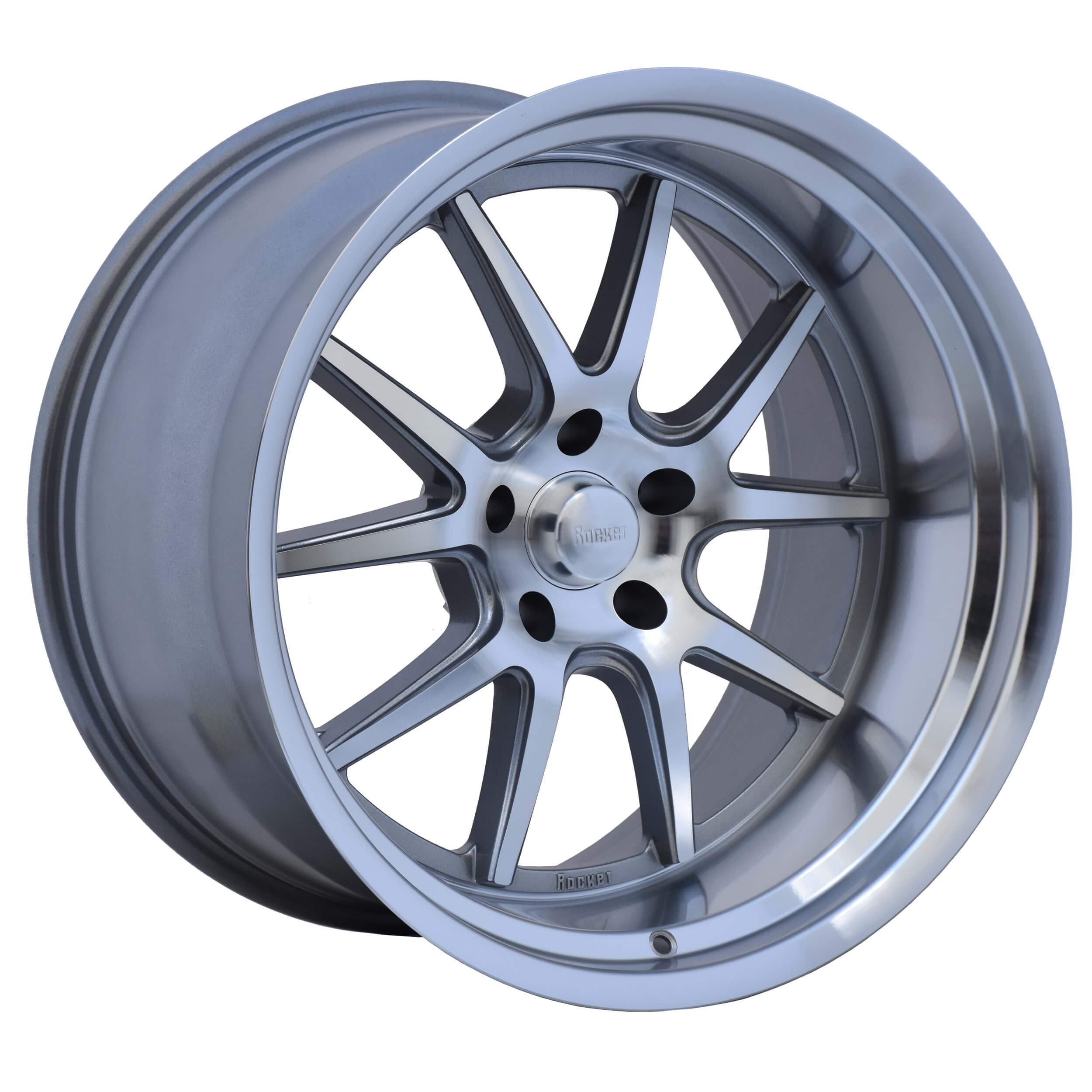 Rocket Racing Wheels TTR19-217355 20x10 Attack Machined 5x5 5.5 bs