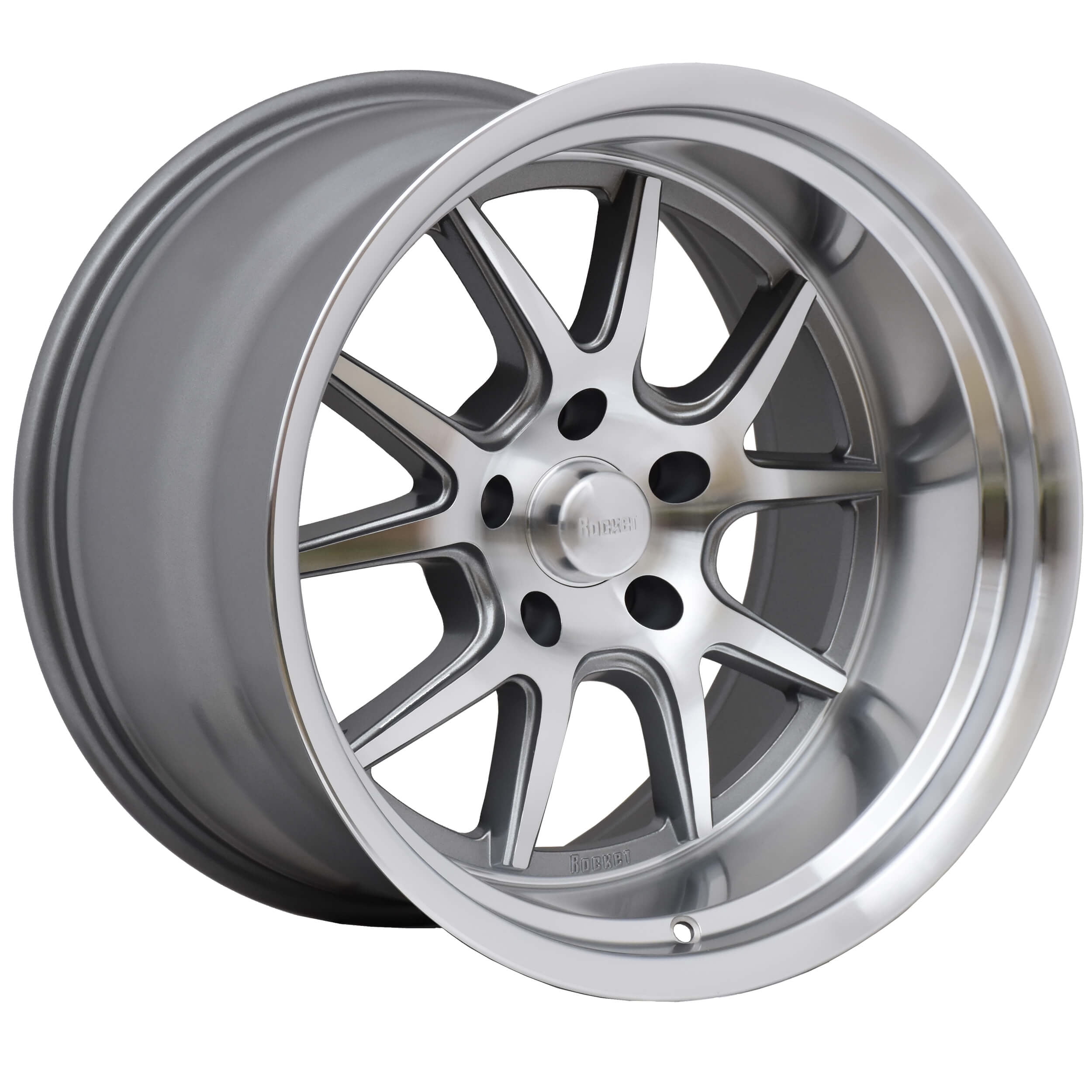 Rocket Racing Wheels TTR19-826555 18x12 Attack Machined 5x4.5 5.5 bs