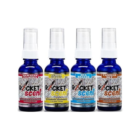 Rocket Scent - Oil Air Fresheners + Odor & Smoke Eliminator + Home, Car, Office, Bathroom Deodorizer (Tropical Scents)