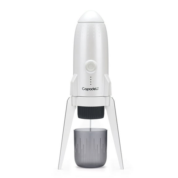 Rocket Ship Design Portable Electric Espresso Machine with Self-Heating Function,19 Bar Travel Coffee Maker Compatible with Nespresso Capsules & Ground Coffee,USB Rechargeable for Car,Camping&Office