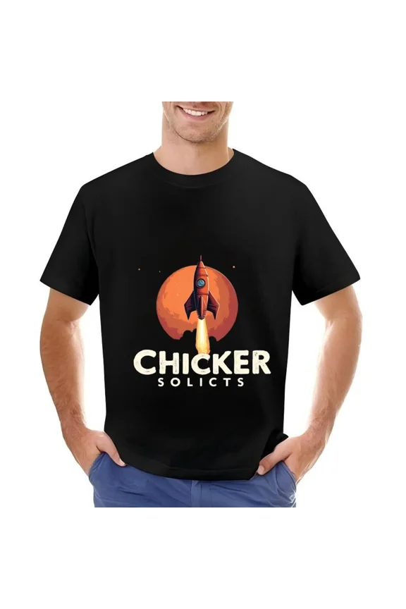 Rocket Ship Launch Illustration Tee Bold Futuristic Space Design Unisex T-Shirt up to size 5XL