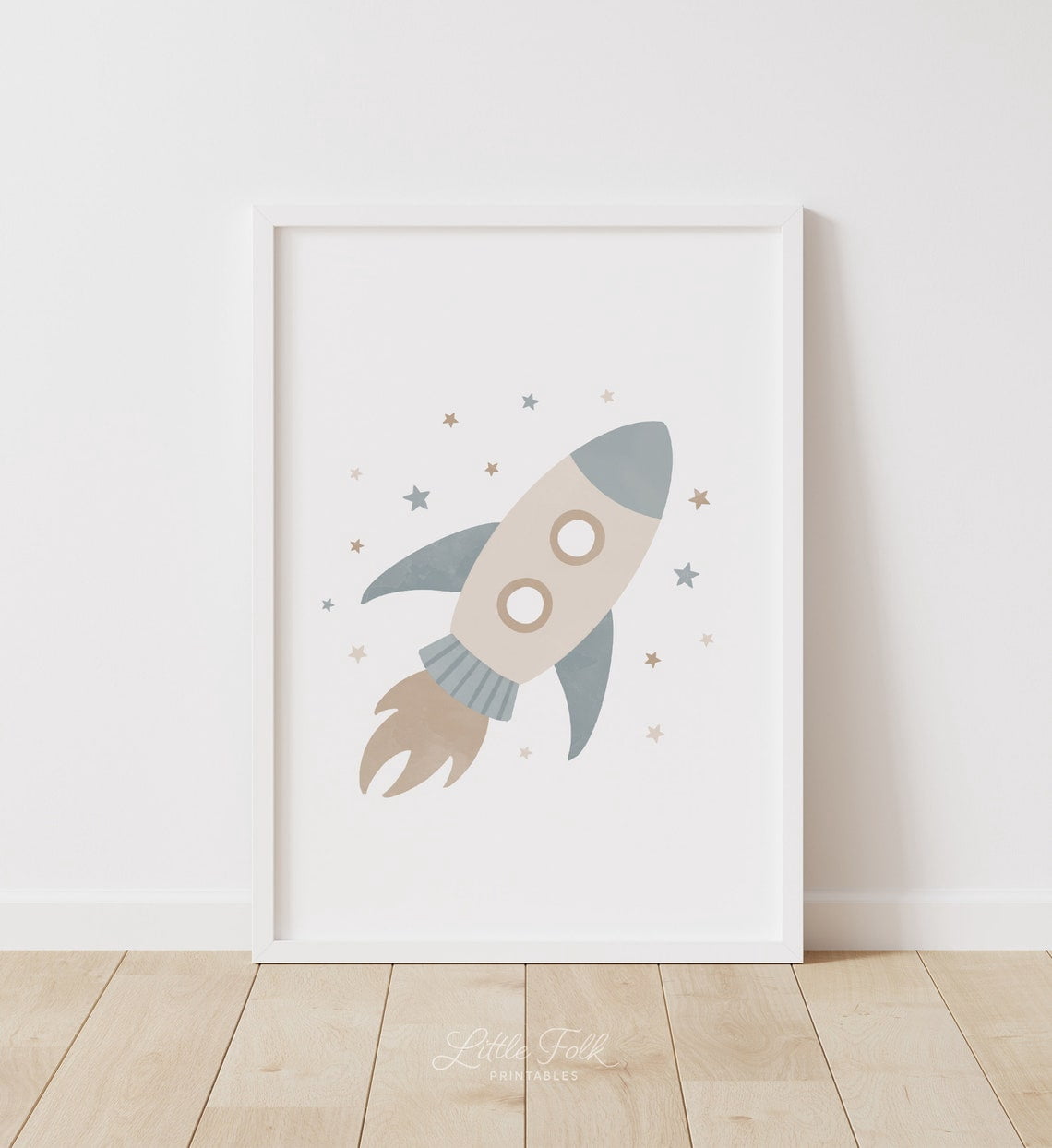 Rocket Ship Poster Space Outer Spaceroom Decor Neutral Boys Room Poster ...