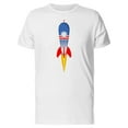 thumbnail image 1 of Rocket Ship With Star Pattern T-Shirt Men -Image by Shutterstock, Male Large, 1 of 2