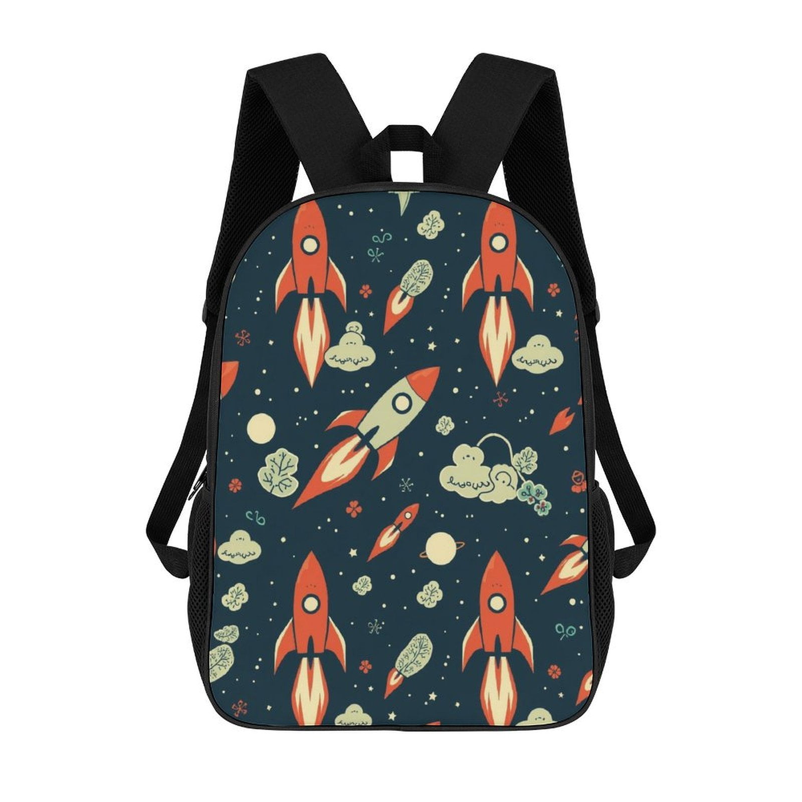 Rocket Space Pattern Backpacks For Teenagers Backpacks 17 Inch Backpack ...