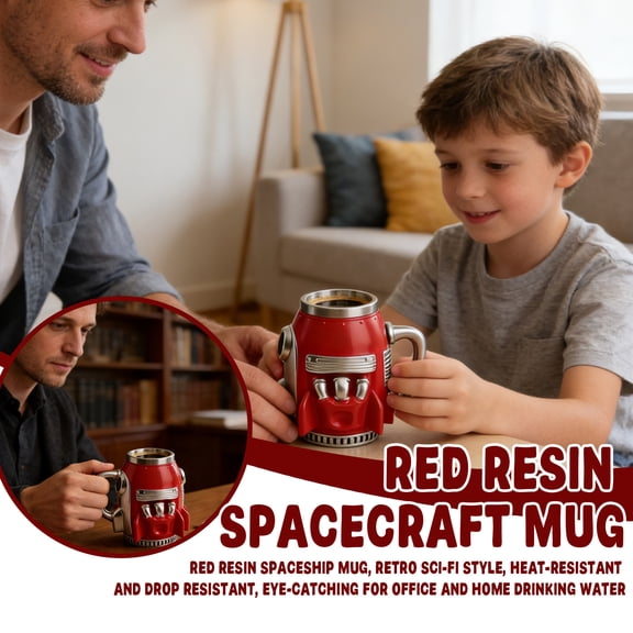 Rocket Stainless Steel Water Cup 1Pc, Novelty Rocket-Shaped Travel Mug With Handle, Insulated & Stainless Steel Coffee Mug For S & Teens, 1 Piece Water Bottle