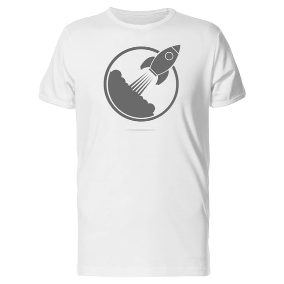 Rocket Start Up Grey Logo T-Shirt Men -Image by Shutterstock, Male Medium