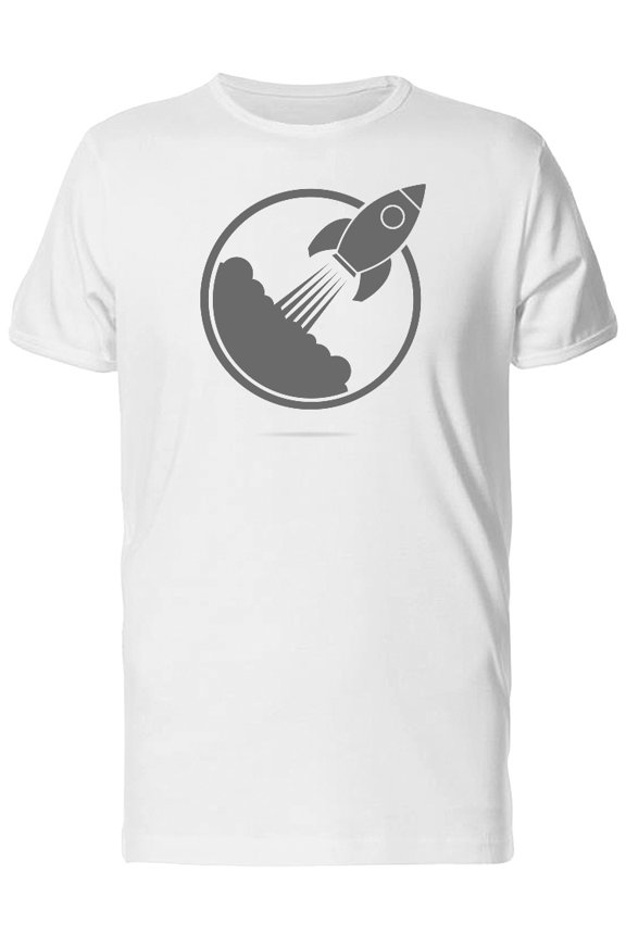 Rocket Start Up Grey Logo T-Shirt Men -Image by Shutterstock, Male Medium