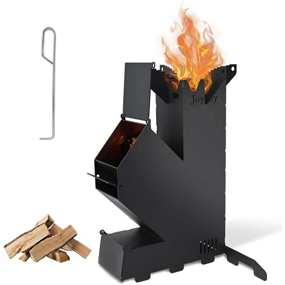 Rocket Stove Rocket Stove for Cooking Portable Wood Mini Burning Stove, Fire Camping Stove for Cooking backyard cooking Camping grill outdoor events BBQ Comes with storage bag