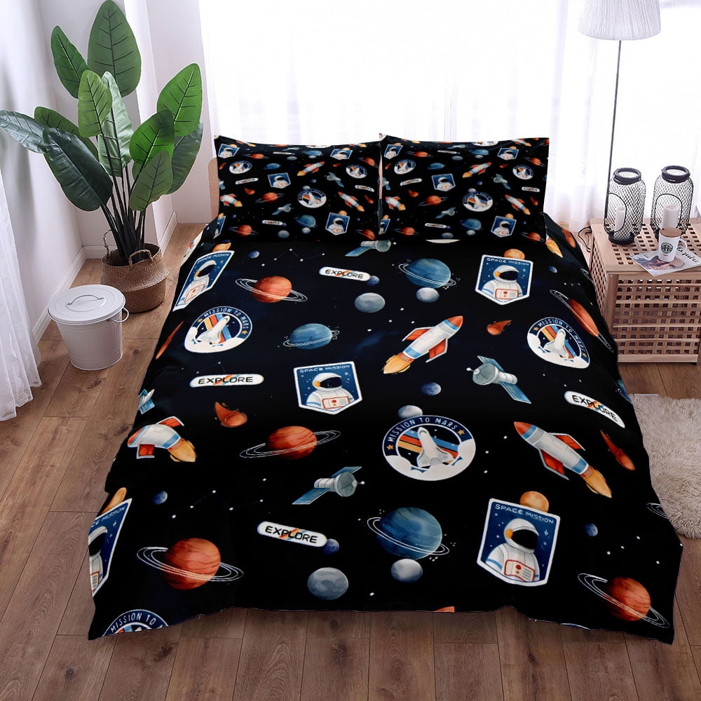 Rocket Takeoff Duvet Cover Set King Double Full Twin Single Size Boys ...