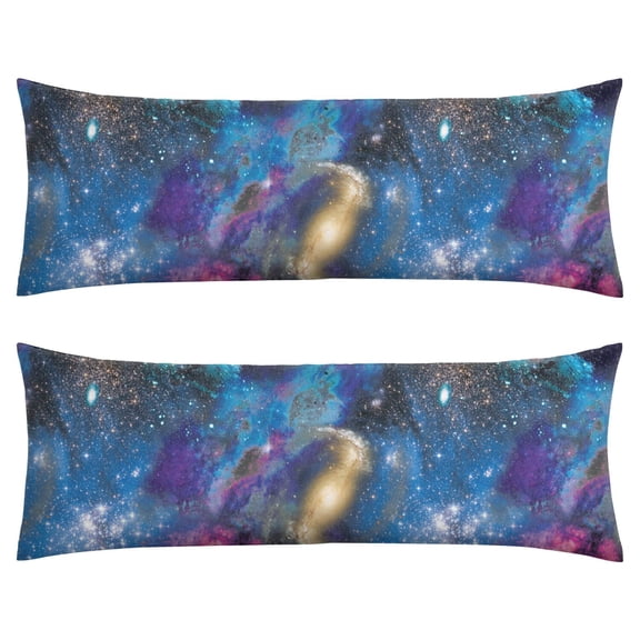 Rocket Themed Body Pillow Cover 20x54 - Full Body Support Pillowcase with Skin-Friendly Outer Space Design