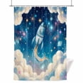 thumbnail image 1 of Rocket Universe Shower Curtain, 72" x 72", Color Stars Planets Cloud Dream Sky Cartoon Waterproof Bathroom Curtain Washable Shower Curtain Set with 12 Hooks, 1 of 8