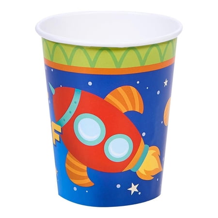 Rocket to Space 9 oz Paper Cups, 8pk
