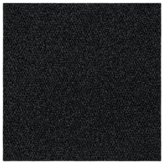 EAZY Floor Rocket Hobnail Black Residential 24 in. x 24 in. Peel and Stick Carpet Tile Square 48 Sq. ft. 12 Tiles Per Box