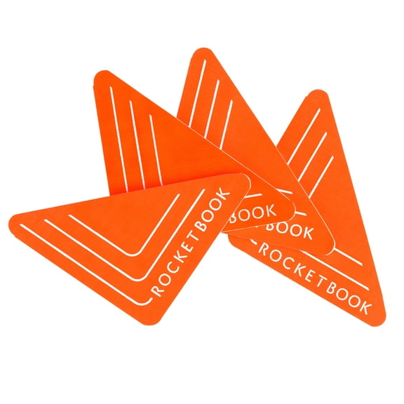 Rocketbook Beacons Smart Stickers for whiteboards, Triangles, Orange, 2.5"h, 4/Pack