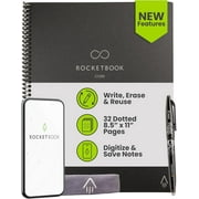 Rocketbook Smart Reusable Core Notebook - Dotted, Letter Size, Black