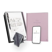 Rocketbook Core Reusable Smart Notebook, Executive 6" x 8.8", Pink, Dot Grid Pages, Cloud Connected Erasable Spiral Notebook