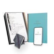 Rocketbook Core Reusable Smart Notebook, Executive 6" x 8.8", Teal, Lined Pages, Cloud Connected Erasable Spiral Notebook