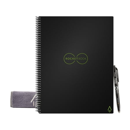 Rocketbook Core Smart Notebook 8.5" x 11" Dot-Grid Ruled 16 Sheets Black EVR-L-RC-A-FR
