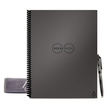 Rocketbook - Core Smart Reusable Notebook Lined 8.5" x 11" - Deep Space Gray