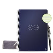 Rocketbook Core Smart Reusable Spiral Notebook, Blue, Executive Size Eco-friendly Notebook (6" x 8.8"), 36 Dot-Grid Pages, Includes 1 Pen and Microfiber Cloth