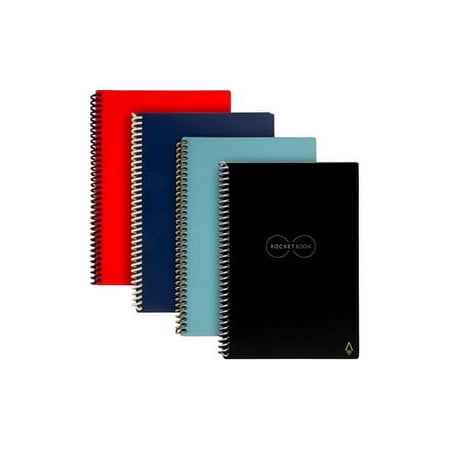 Rocketbook Core Digital Reusable Notebook - Teal - Letter Size Eco-friendly Notebook (8.5" x 11") - 32 Dot-Grid Pages - Includes 1 Pen and Microfiber Cloth