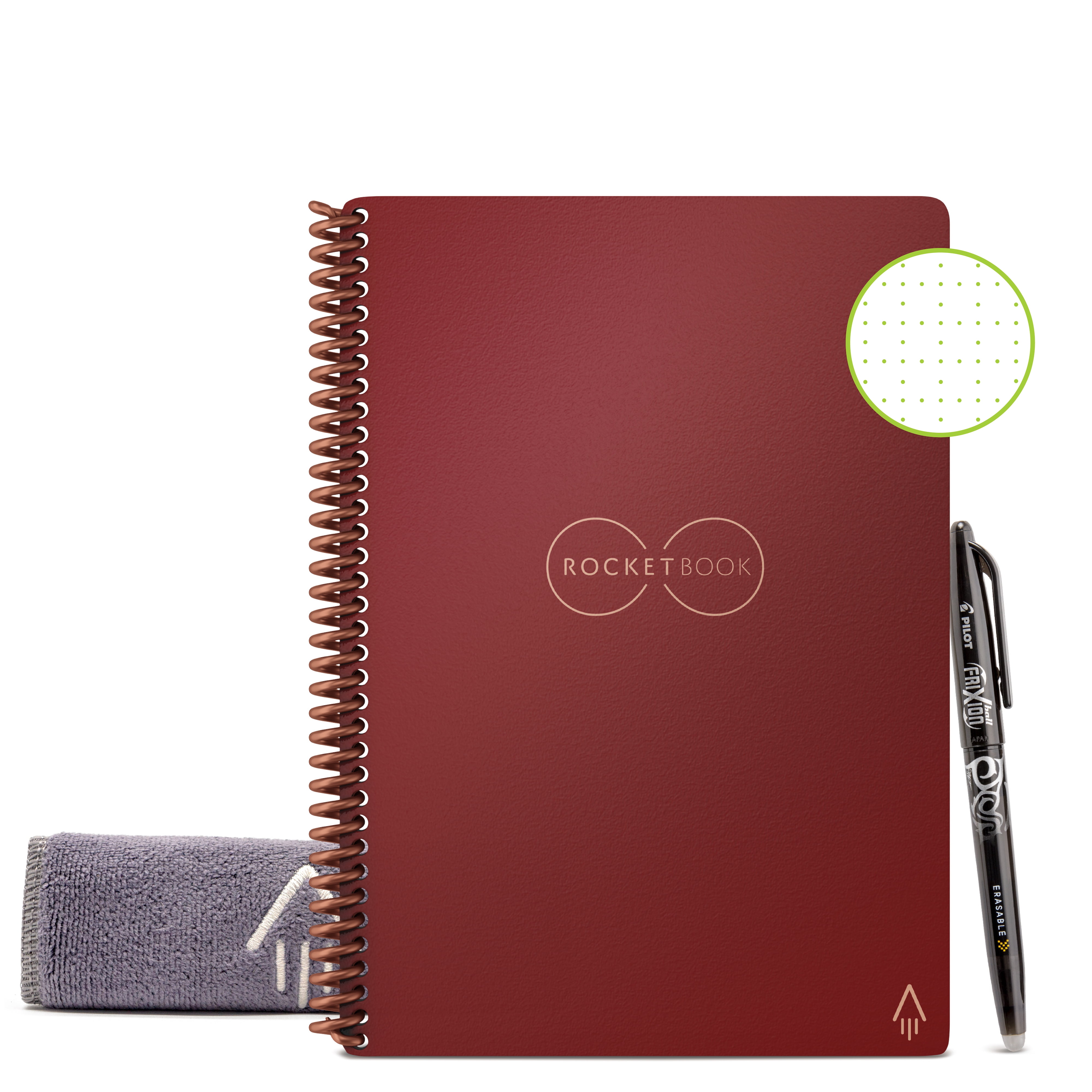 Rocketbook Core - Reusable Smart Notebook, 6x8.8in, 36 Dotted Pages ...