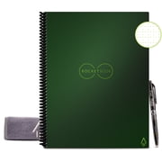 Rocketbook Core Digital Reusable Notebook - Green - Letter Size Eco-Friendly Notebook 8.5" x 11" - 32 Dot-Grid Pages - Includes 1 Pen and Microfiber Cloth