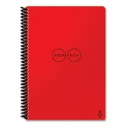 "Rocketbook Core Smart Reusable and Sustianable Smart Spiral Notebook - Red - Executive Size Eco-friendly Notebook (6"" x 8.8"") - 36 Dot-Grid Pages - Includes 1 Pen and Microfiber Cloth"