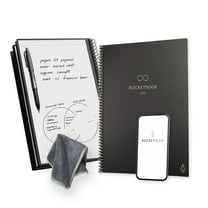 Rocketbook Core Smart Spiral Notebook, Dot-Grid and Lined Pages, 32 Pages, 8.5 x 11", Black