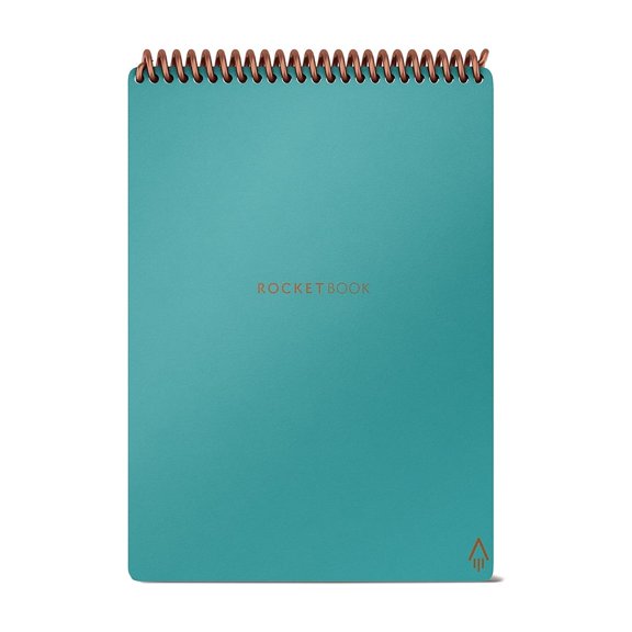 Rocketbook Flip Reusable Smart Notepad 6" x 8.8" Lined & Dot Grid Ruled 36 Pages Teal