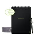 thumbnail image 1 of Rocketbook Flip Smart Reusable Spiral Notepad, Black, Executive Size Eco-friendly (6" x 8.8"), 36 Dot-Grid and Lined Pages, 1 of 10