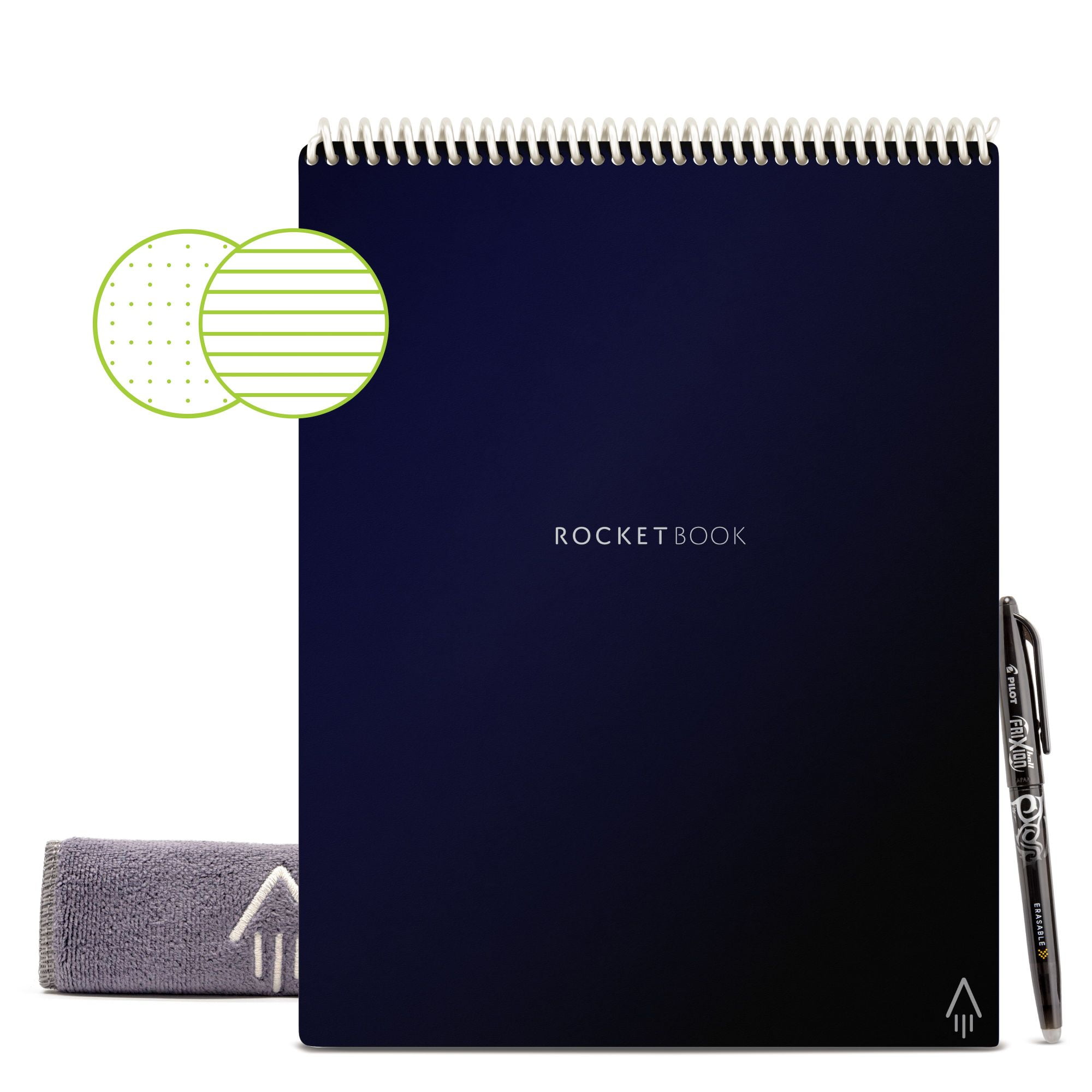 Rocketbook Flip Smart Reusable ans Sustainable Spiral Notepad - Blue ...