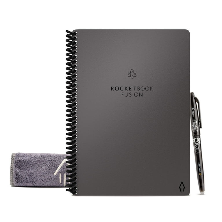 Rocketbook Fusion Digital Reusable Spiral Notebook, Gray