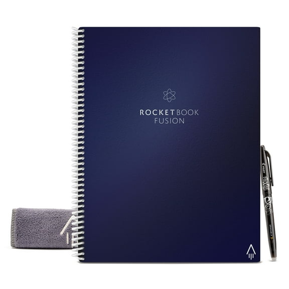 Rocketbook Fusion Smart Reusable Notebook - Blue - Letter Size 8.5" x 11"