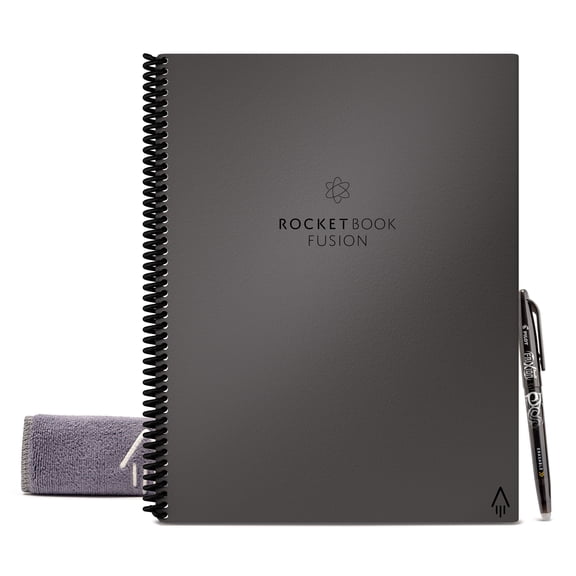 Rocketbook Fusion Smart Reusable Notebook - Gray, 8.5" x 11", Planner