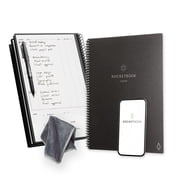 Rocketbook Fusion Digital Reusable Notebook - Black - Letter Size Eco-Friendly Notebook 8.5 x 11 - Planner, Task List, Calendar and More - Includes 1 Pen and Microfiber Cloth